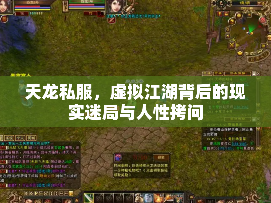 天龙私服，虚拟江湖背后的现实迷局与人性拷问