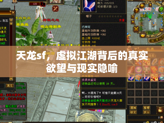 天龙sf，虚拟江湖背后的真实欲望与现实隐喻
