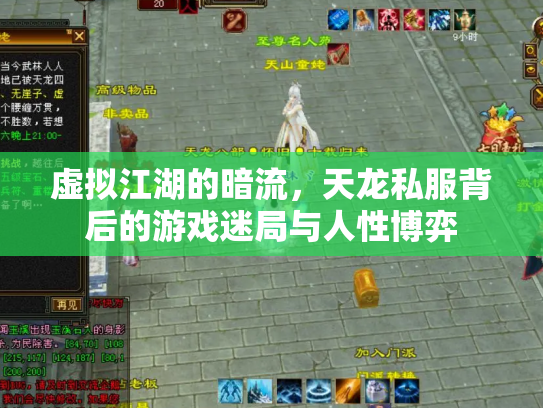 虚拟江湖的暗流，天龙私服背后的游戏迷局与人性博弈