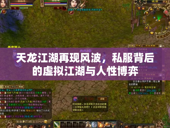 天龙江湖再现风波，私服背后的虚拟江湖与人性博弈