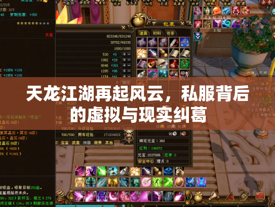 天龙江湖再起风云，私服背后的虚拟与现实纠葛