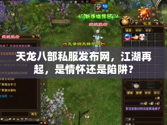 天龙八部私服发布网，江湖再起，是情怀还是陷阱？