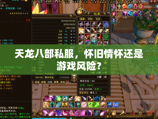 天龙八部私服，怀旧情怀还是游戏风险？