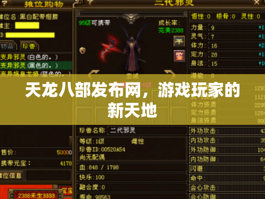 天龙八部发布网，游戏玩家的新天地