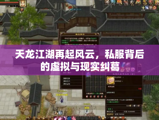 天龙江湖再起风云，私服背后的虚拟与现实纠葛