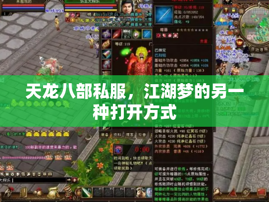天龙八部私服，江湖梦的另一种打开方式