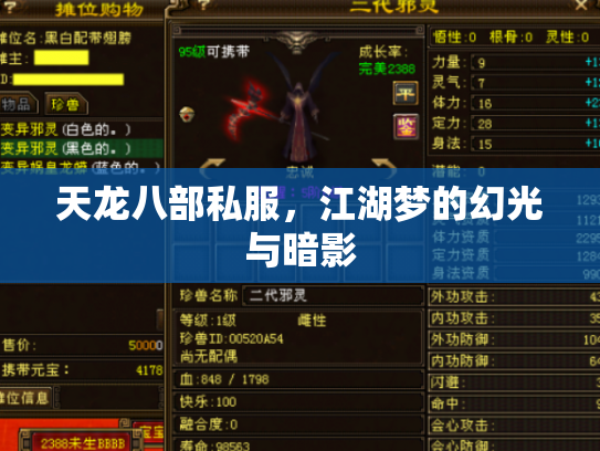 天龙八部私服，江湖梦的幻光与暗影