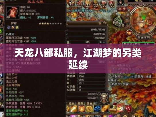天龙八部私服，江湖梦的另类延续