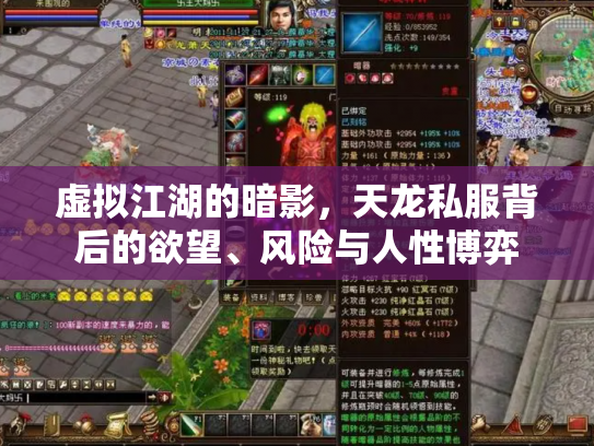 虚拟江湖的暗影，天龙私服背后的欲望、风险与人性博弈