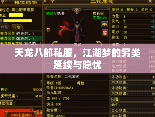 天龙八部私服，江湖梦的另类延续与隐忧