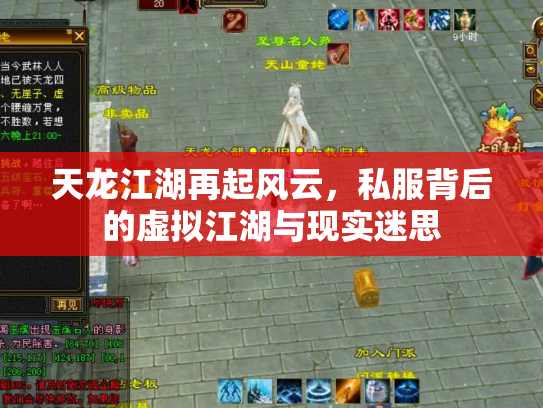 天龙江湖再起风云，私服背后的虚拟江湖与现实迷思