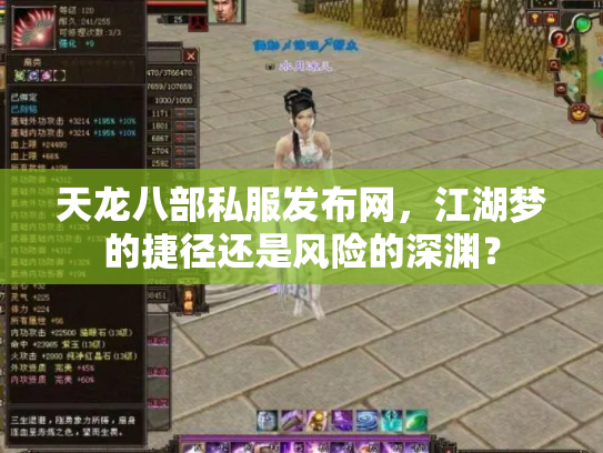 天龙八部私服发布网，江湖梦的捷径还是风险的深渊？