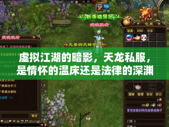 虚拟江湖的暗影，天龙私服，是情怀的温床还是法律的深渊？