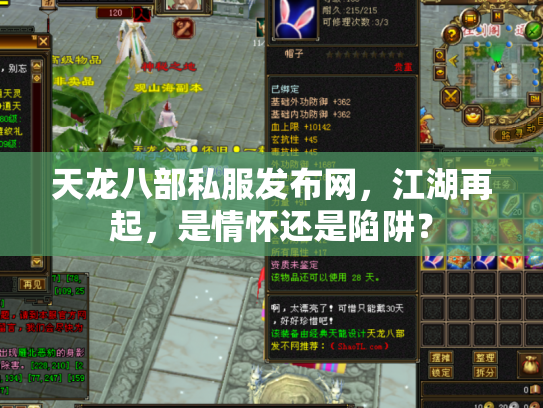 天龙八部私服发布网，江湖再起，是情怀还是陷阱？
