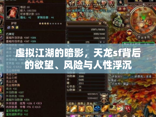 虚拟江湖的暗影，天龙sf背后的欲望、风险与人性浮沉