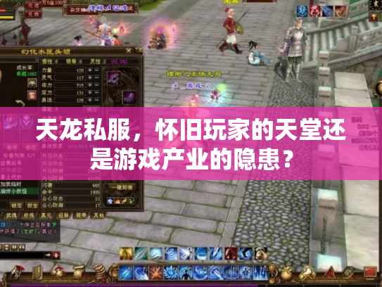 天龙私服，怀旧玩家的天堂还是游戏产业的隐患？