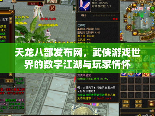 天龙八部发布网，武侠游戏世界的数字江湖与玩家情怀