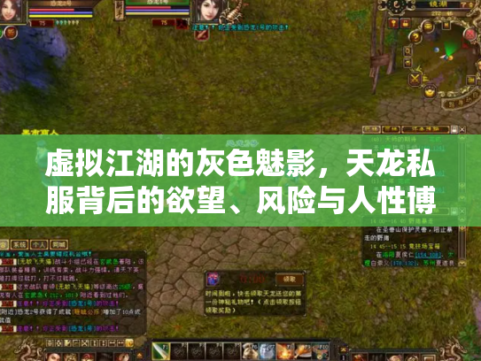 虚拟江湖的灰色魅影，天龙私服背后的欲望、风险与人性博弈