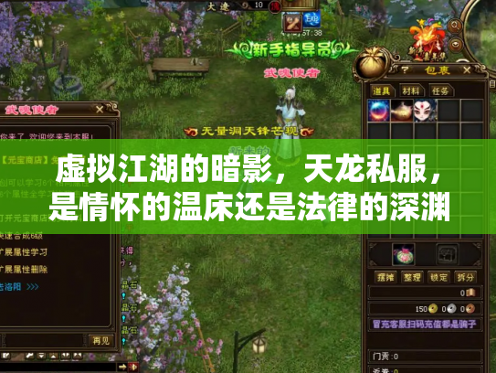 虚拟江湖的暗影，天龙私服，是情怀的温床还是法律的深渊？
