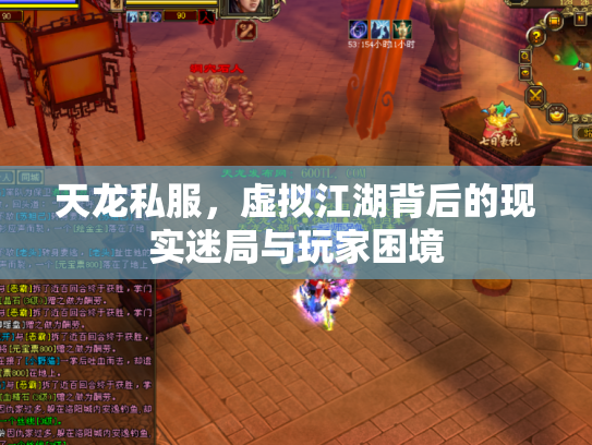 天龙私服，虚拟江湖背后的现实迷局与玩家困境