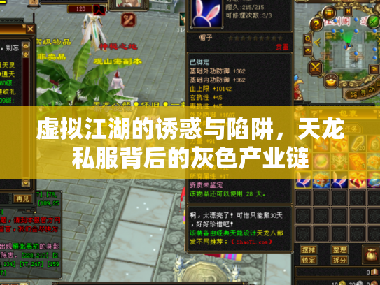 虚拟江湖的诱惑与陷阱，天龙私服背后的灰色产业链