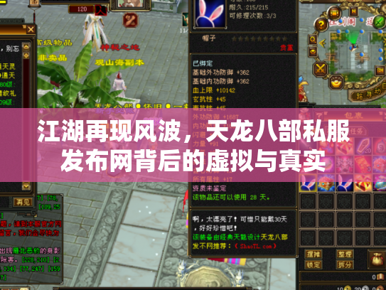江湖再现风波，天龙八部私服发布网背后的虚拟与真实