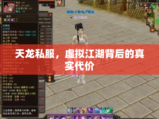 天龙私服，虚拟江湖背后的真实代价