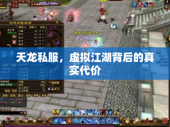 天龙私服，虚拟江湖背后的真实代价