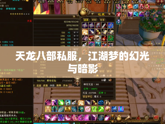 天龙八部私服，江湖梦的幻光与暗影
