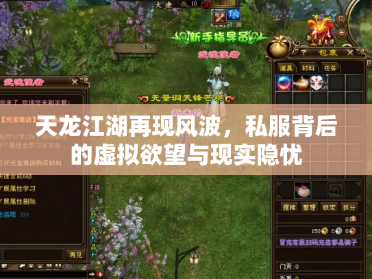 天龙江湖再现风波，私服背后的虚拟欲望与现实隐忧
