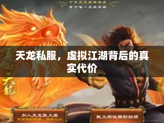 天龙私服，虚拟江湖背后的真实代价