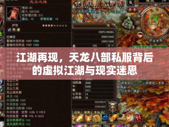 江湖再现，天龙八部私服背后的虚拟江湖与现实迷思