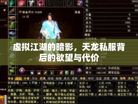 虚拟江湖的暗影，天龙私服背后的欲望与代价