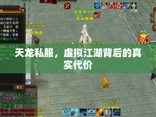 天龙私服，虚拟江湖背后的真实代价
