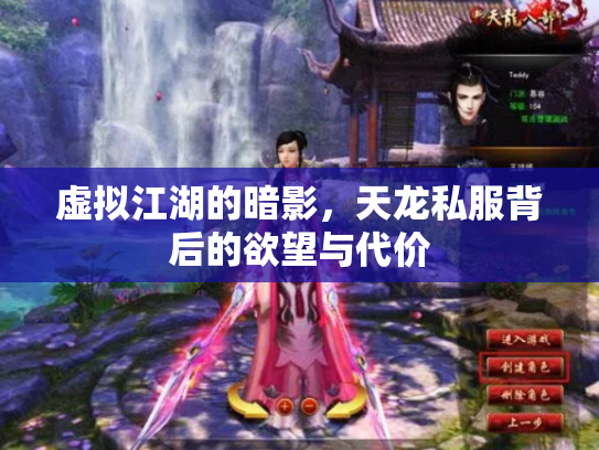 虚拟江湖的暗影，天龙私服背后的欲望与代价