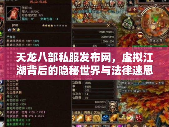 天龙八部私服发布网，虚拟江湖背后的隐秘世界与法律迷思