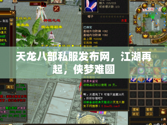 天龙八部私服发布网，江湖再起，侠梦难圆