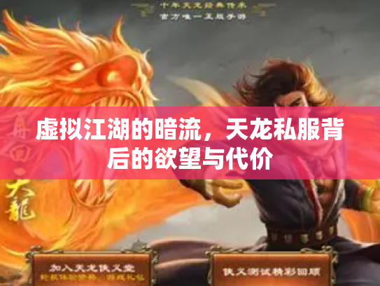 虚拟江湖的暗流，天龙私服背后的欲望与代价