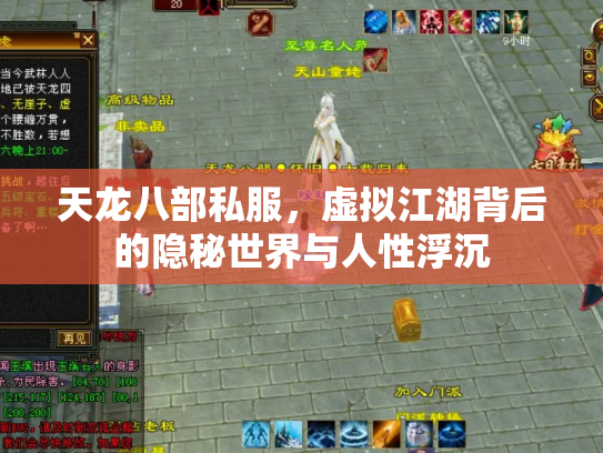 天龙八部私服，虚拟江湖背后的隐秘世界与人性浮沉