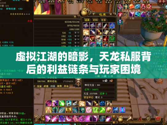 虚拟江湖的暗影，天龙私服背后的利益链条与玩家困境