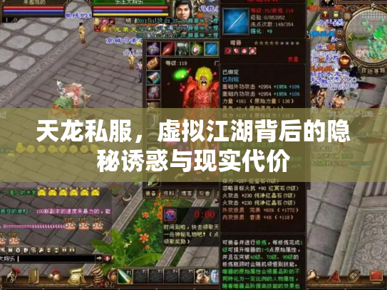 天龙私服，虚拟江湖背后的隐秘诱惑与现实代价