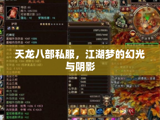 天龙八部私服，江湖梦的幻光与阴影