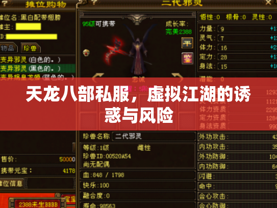 天龙八部私服，虚拟江湖的诱惑与风险