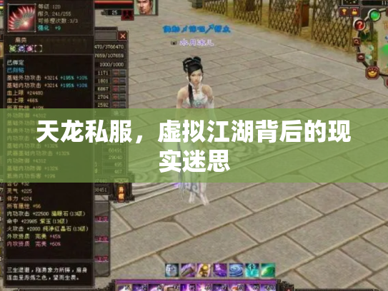 天龙私服，虚拟江湖背后的现实迷思