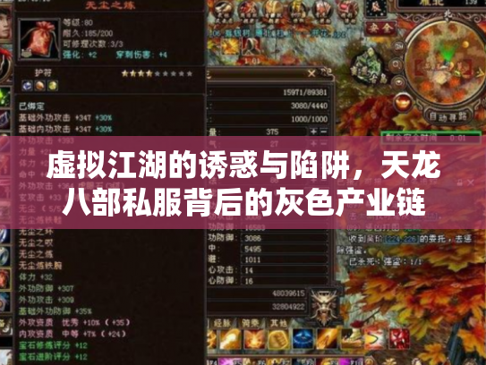虚拟江湖的诱惑与陷阱，天龙八部私服背后的灰色产业链