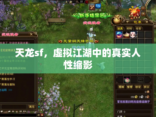 天龙sf，虚拟江湖中的真实人性缩影