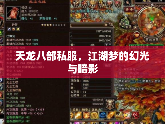 天龙八部私服，江湖梦的幻光与暗影