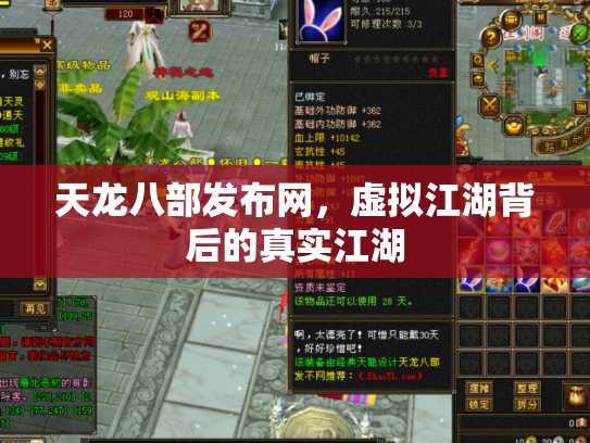 天龙八部发布网，虚拟江湖背后的真实江湖