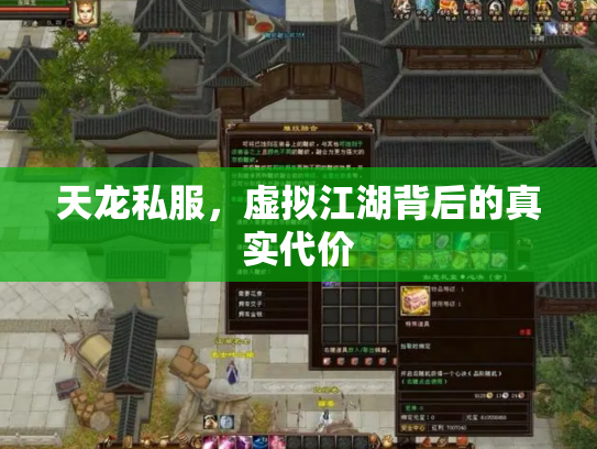 天龙私服，虚拟江湖背后的真实代价