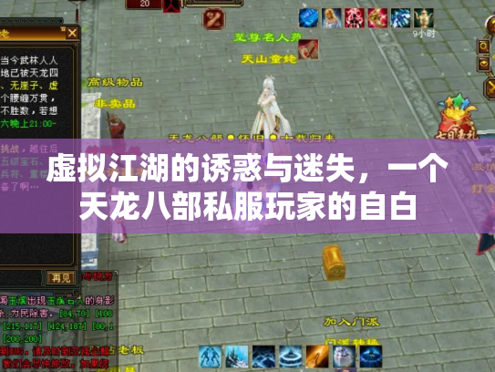 虚拟江湖的诱惑与迷失，一个天龙八部私服玩家的自白